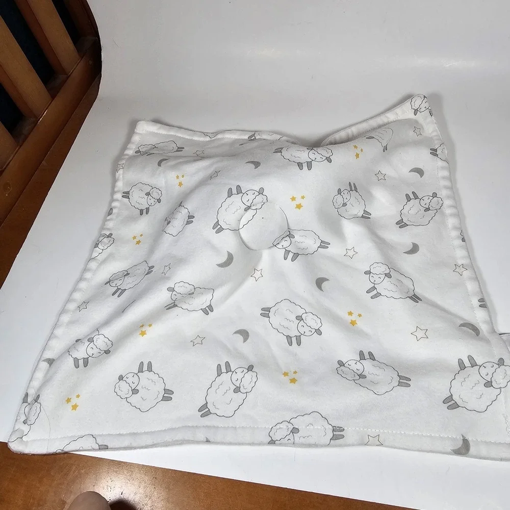 Lamb Sheep Baby Lovey Security Blanket Plush White Gray Stars Moon Toy Koala Bab